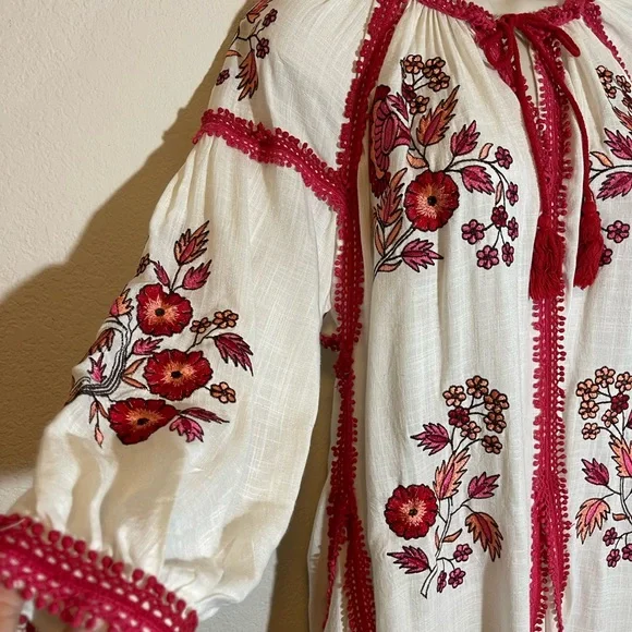 Anthropologie Ranna Gill Hadley Embroidered Dress XS - Picture 5 of 11